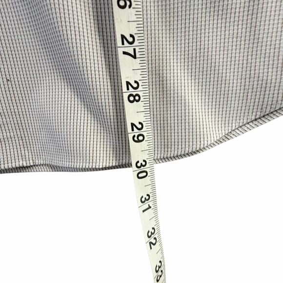 David Donahue Micro Dobby Dress Shirt Mens 15.5 White Formal Office Professional - Picture 8 of 14